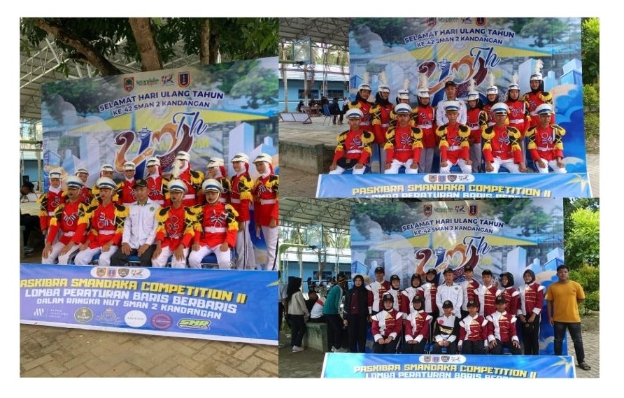 Turunkan 39 Personel, Paskibra MTsN 2 HSS Borong Juara Utama 2 dan Best Danton di Smandaka Competition II