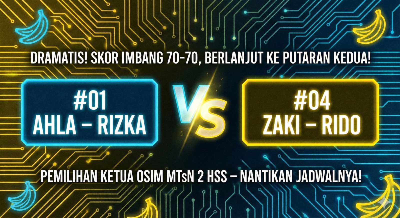 Dramatis! Skor Imbang 70-70, Pemilihan Ketua OSIM MTsN 2 HSS Resmi Berlanjut ke Putaran Kedua